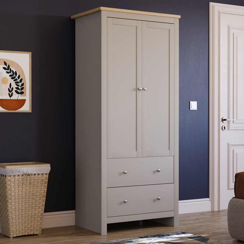 Morley 2 Door Wardrobe, Grey