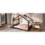 Lit de maison avec lattes de soutien, structure de lit de maison en bois massif, pas de sommier tapissier et structure d'ouverture-403174924-403174925