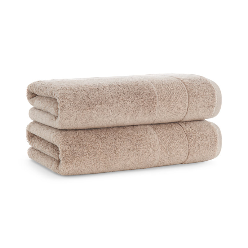 Cherl 100% Cotton Plush Bath Towel, Hummus