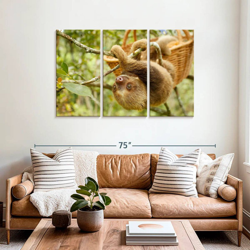 Brampt Sloth On A Tree, 36" H x 57" W