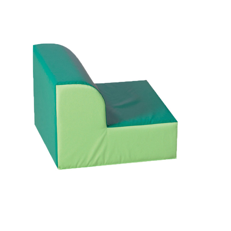 L-Shaped Kids Soft Seating Lounger, Green