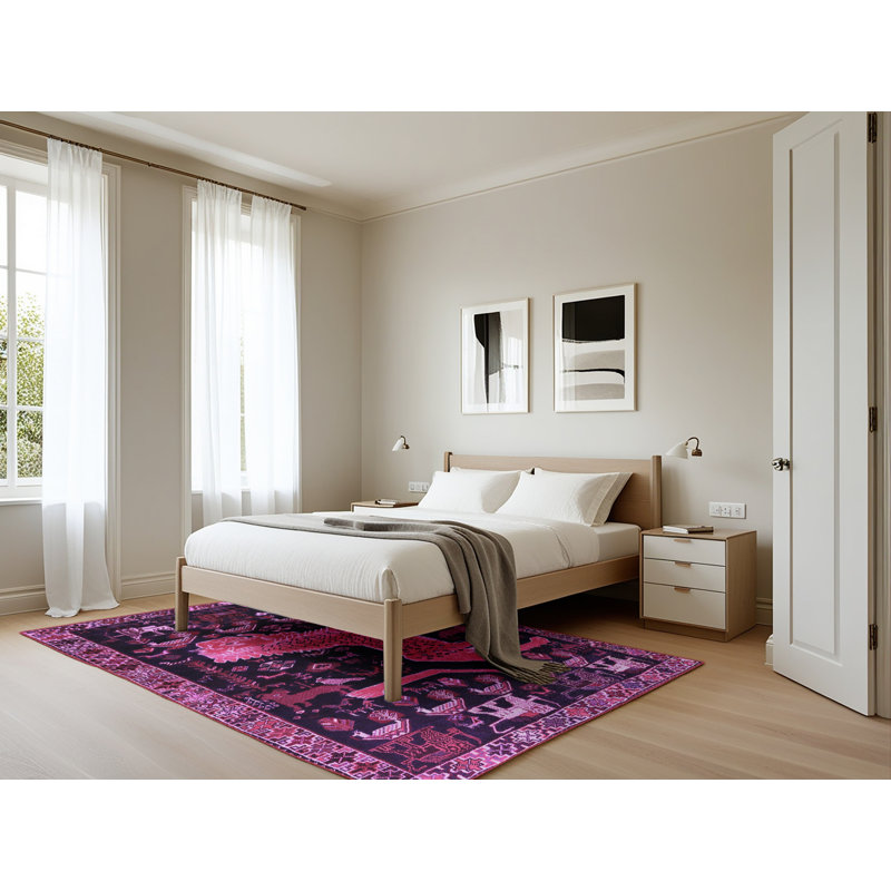 Tapis mauve Traditional 706, Rectangle 5 pi x 7 pi
