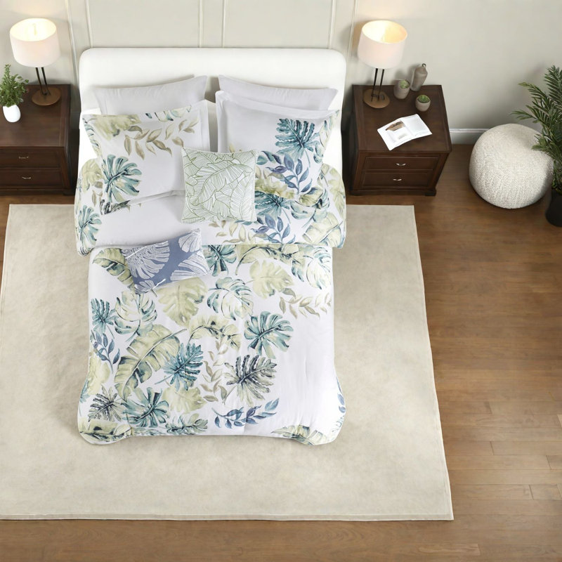 Ensemble de literie de luxe en coton pour très grand confort, design bord de mer