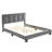 Dark Gray Velvet Upholstered Queen Platform Bed, Solid Wood, Adjustable Head Feature Bed Velvet, Wood Construction, Headboard Style-1798316624-1798316625