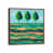 Classic Brown Wood Floater Framed