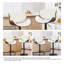 Tabourets de bar pivotants à hauteur réglable Bentwood, ensemble de 2 tabourets revêtus de similicuir avec structure en métal (blanc)-2054026094-2077101005