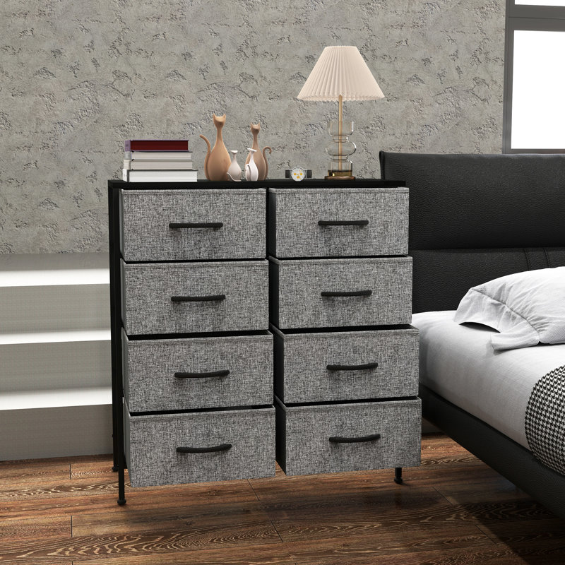 80cm W 8 - Drawer Chest of Drawers, Black