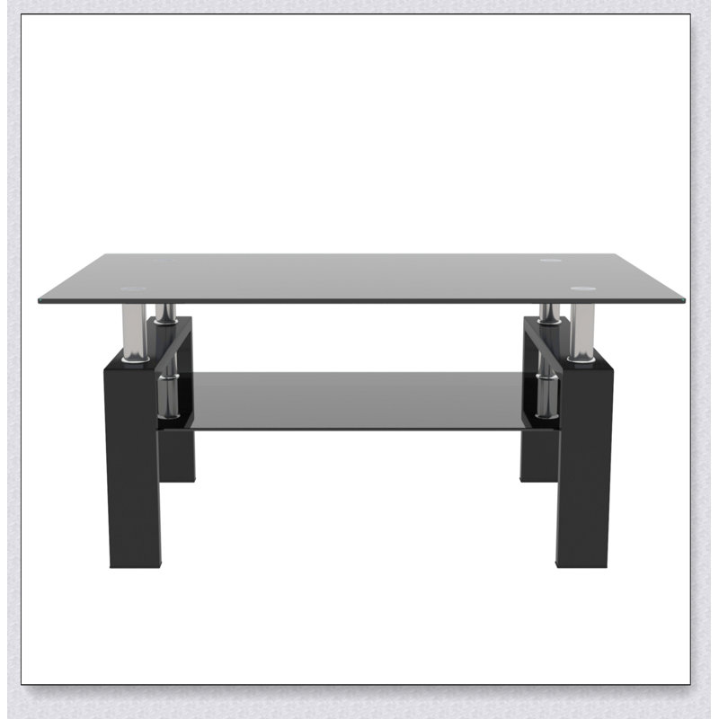 Table basse ronde avec plateau en fer