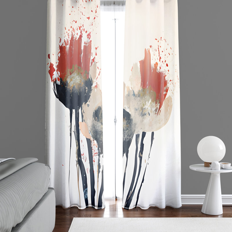 Rideau en polyester Anaisha, L 40 po x L 61 po