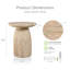 Table de bout à piédestal l 17 po Fulcher-880013143