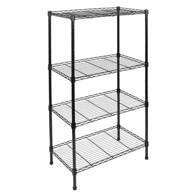 Harbour Housewares 4 Tier Adjustable Wire Shelving Units - Set of 2