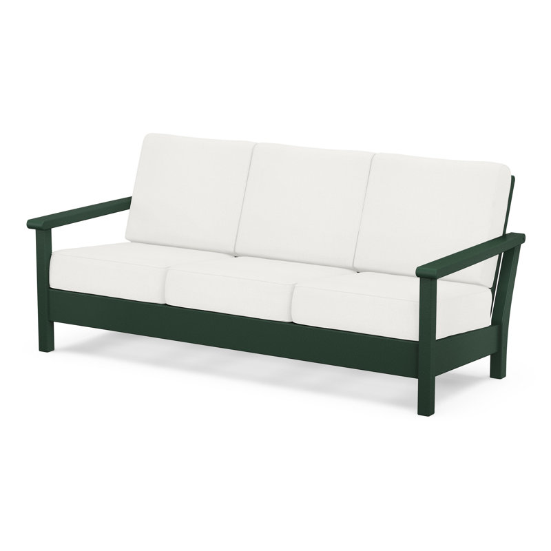 Harbour Deep Seating Sofa, Natural Linen, Green