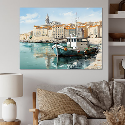 Vieux port dans le sud de l'Italie I sur toile