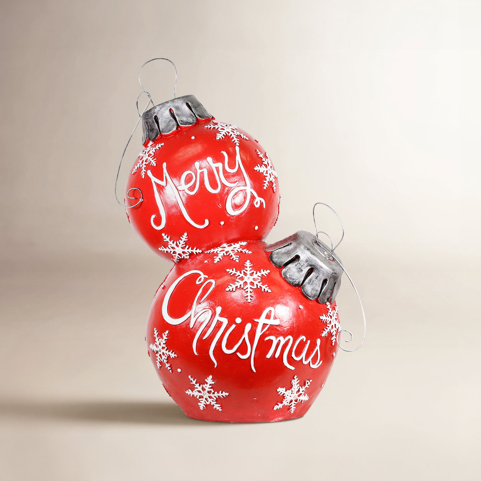 LED Iron Christmas Lighted Display, 30" H  x 16" W x 21" D