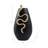 Mercer41 Curved Snake On Vase, Black/Gold-1019340091
