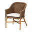 Fauteuil bohémien naturel en ruppie maritime et rotin