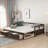 Sturdy Wooden Daybed With Trundle And Storage, Ideal For Multi-Functional Spaces And Guest Rooms, Espresso Finish-1212552052