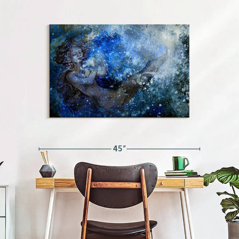 Kelan Abstract Mermaid, 26" H x 39" W