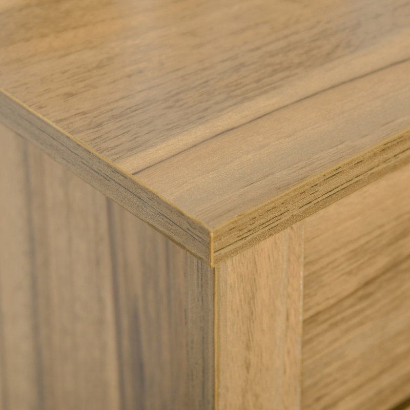 Farmhouse Sideboard Buffet Cabinet, Barn Door Coffee Bar Cabinet with Adjustable Shelf, Light Natural Wood Duplicate
