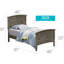 Cozy Grey Twin Bed for Relaxed Spaces