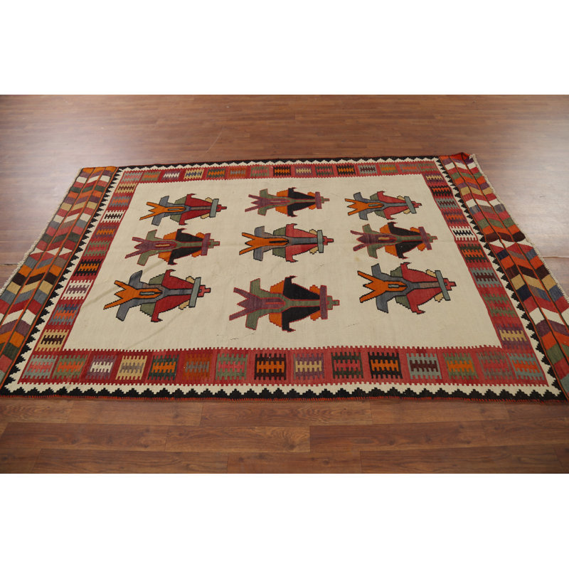 Tapis kilim à teinture végétale 5 x 8 po
