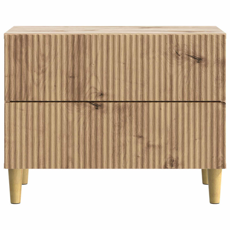 62cm W Manufactured Wood Bedside Table, Artisan Oak