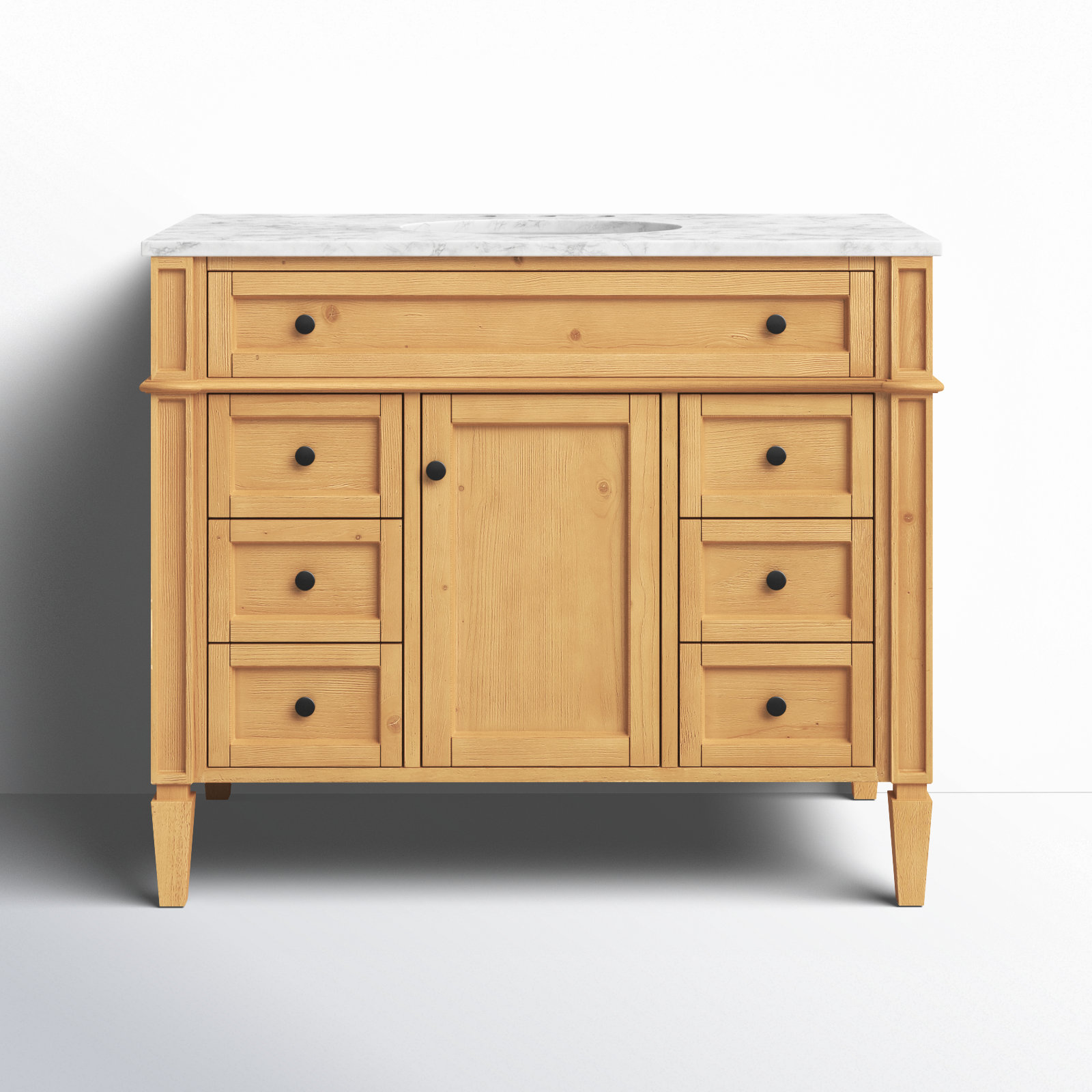 Rivers 42'' Single Bathroom Vanity, Natural Wood