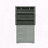 Tall and Wide Storage Cabinet with Three Drawers and Three Doors - Grey-1365126671
