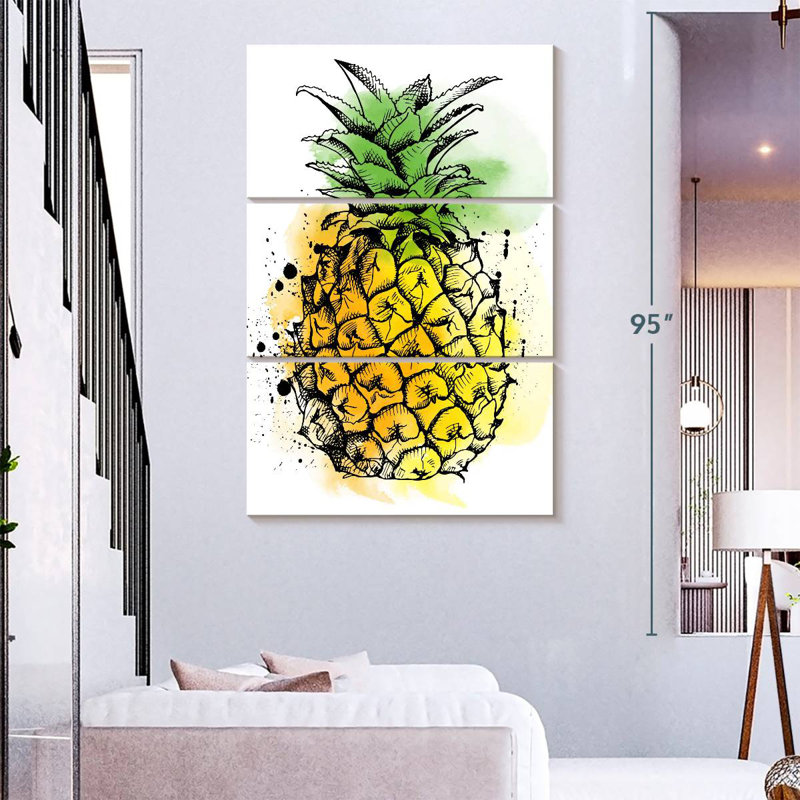 Yarlin Tropical Pineapple, 74" H x 48" W