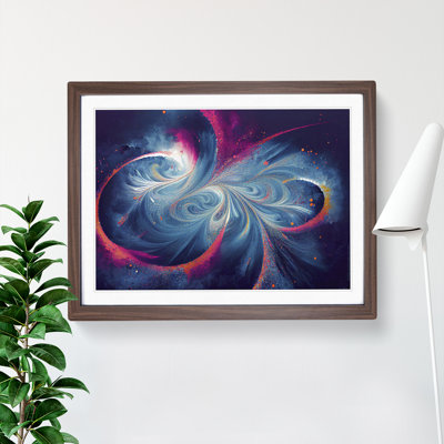 XH1022-7083X Positive Abstract Fractals 1 Piece Single Picture Frame Wall Art