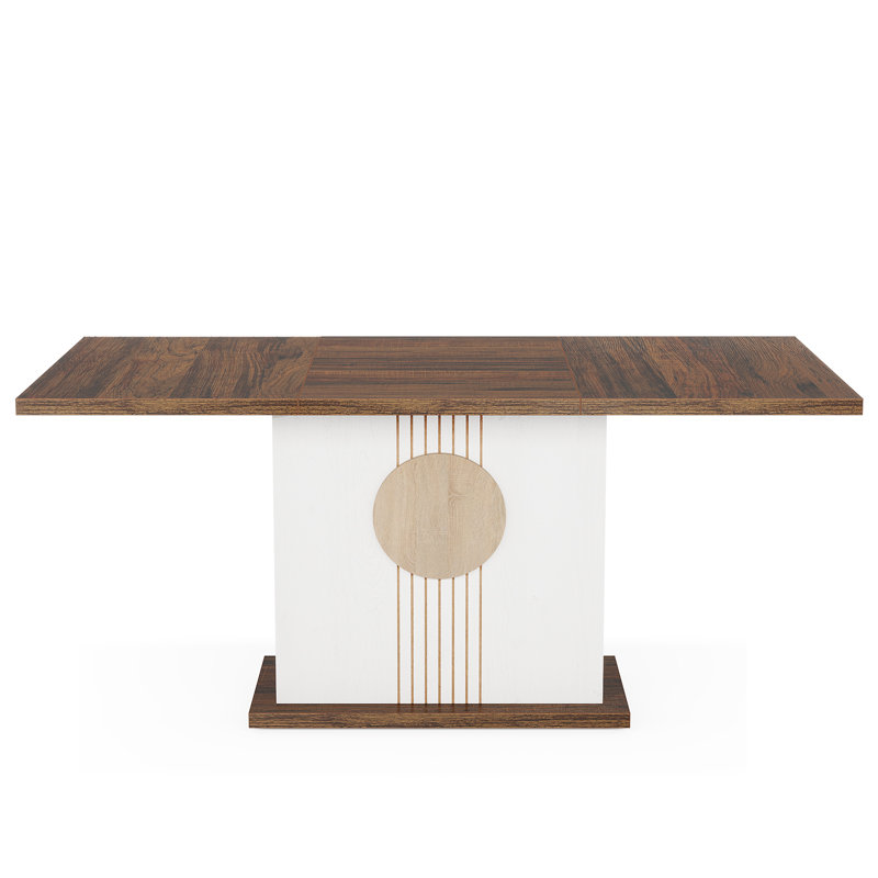Courtany Dining Table, White/Brown