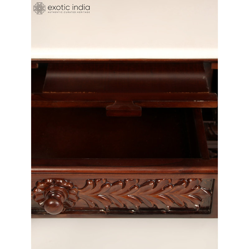 54" Large Designer Wooden Temple with Drawers