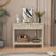Boho Style Console Table with 2 Rattan Drawer and Bottom Storage Shelf