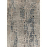 Melange Hand Knotted Wool Abstract Area Rug