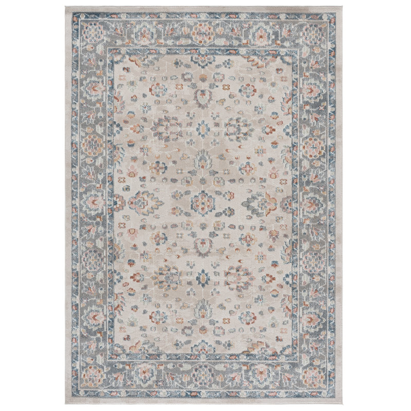 Tapis beige / gris Naghibi Blair, Tapis de couloir 2 pi 2 po x 8 pi