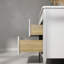 Ensemble de meuble-lavabo autoportant 30 po avec comptoir en pierre d'ingénierie de 1,4 po et structure en bois massif gris
