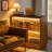 43.31"Nordic solid wood granite island counter storage side cabinet