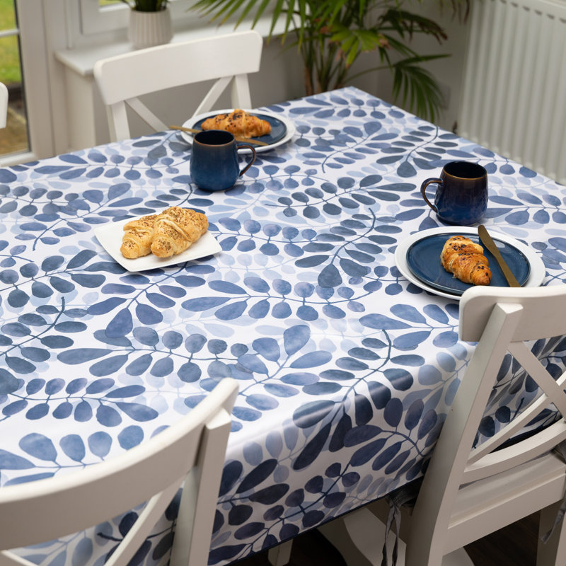 Leaves 140 x 180cm Eco Line PVC Free Polyester Tablecloth