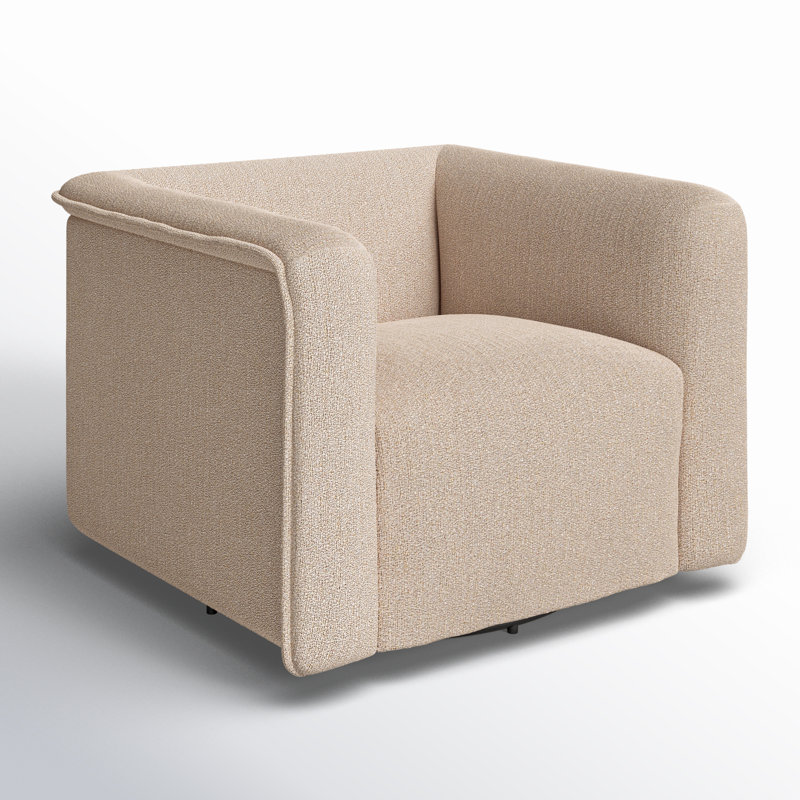 Wellborn Swivel Chair in Palermo Cognac, Kerbey Camel Polyester Blend