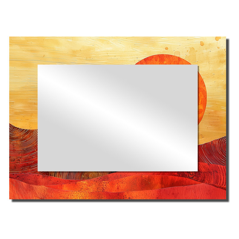 Lever de soleil, paysage du Sahara en Afrique - désert, art mural décoratif - imprimé sur métal, 24 po x 32 po