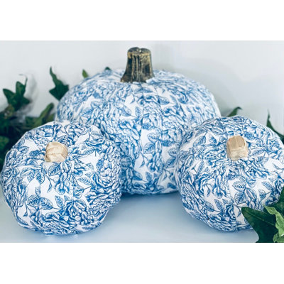 Set of 3 Chinoiserie Inspired Pumpkins