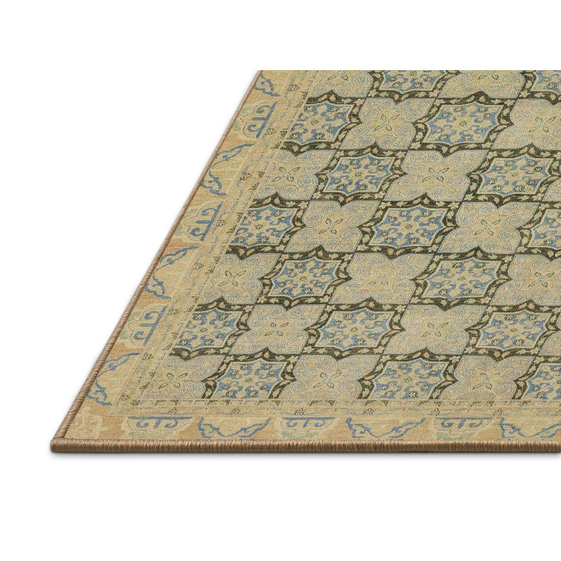 Tapis décoratif multicolore à motif abstrait, Rectangle 4 pi x 6 pi