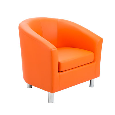 Pyrmont Faux Leather Barrel Chair