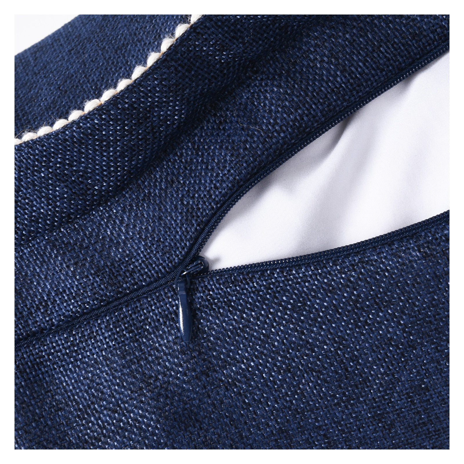 Color Pillow Cover, Navy, Square 20"