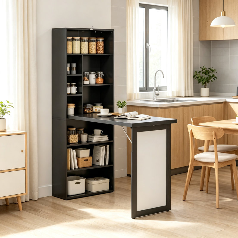 MDF Floating Desk, Black