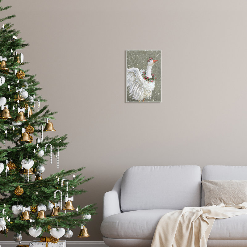Winter Goose Seasonal Botanicals par Pip Wilson, H 15 po x l 10 po x P 0,5 po, Mdf