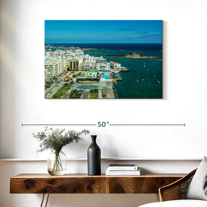 Gillard Canary Islands Seaside Town, 24" H x 36" W