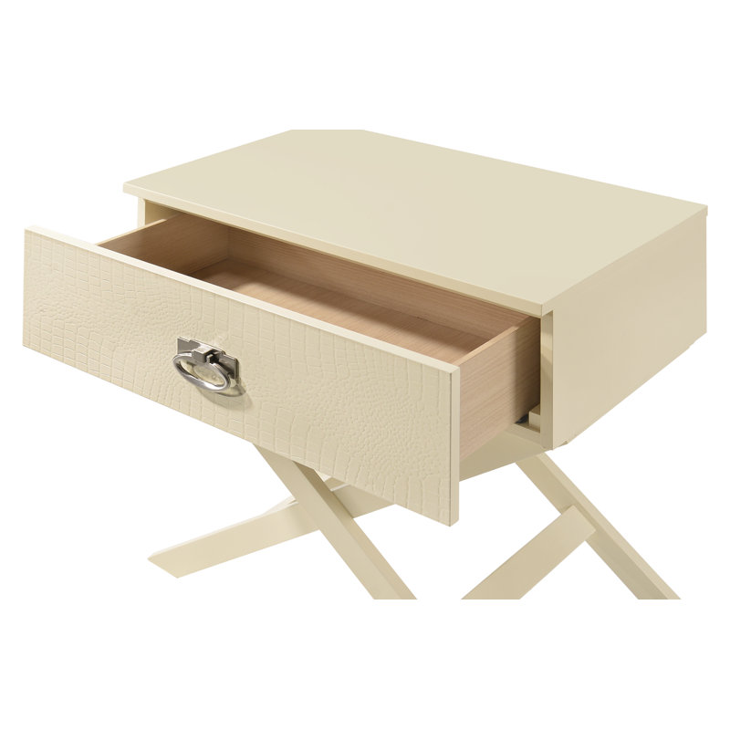 1 - Drawer Nightstand, Beige