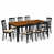 9 pièces : 1 table, 8 chaises