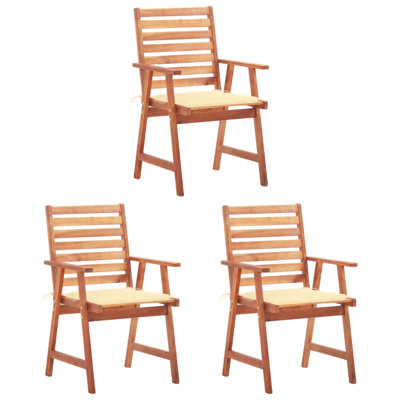 Chaise de terrasse avec coussin à oreilles en acacia Wingert